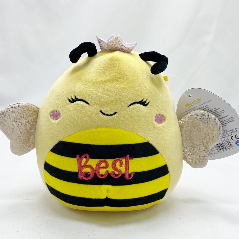 Squishmallows Sunny the Bee Bumblebee Kellytoy Soft Plush Toy Animal 7 in NEW